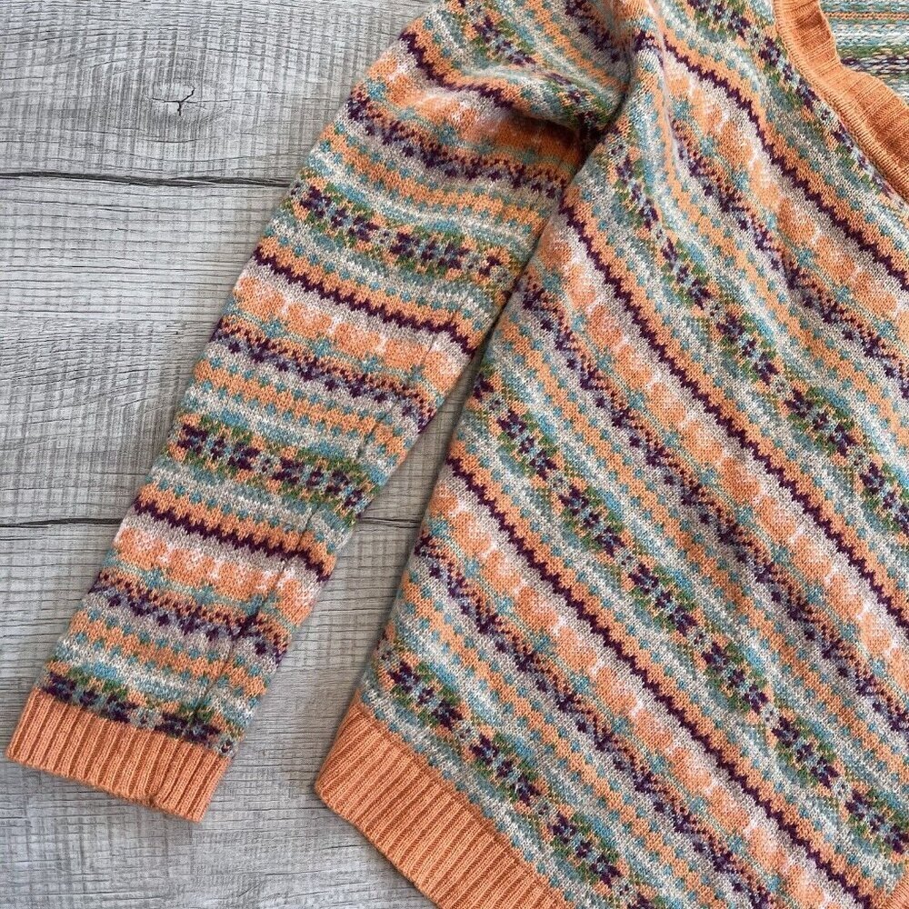 Sundance Orange and Green Patterned Cardigan - Picture 5 of 14
